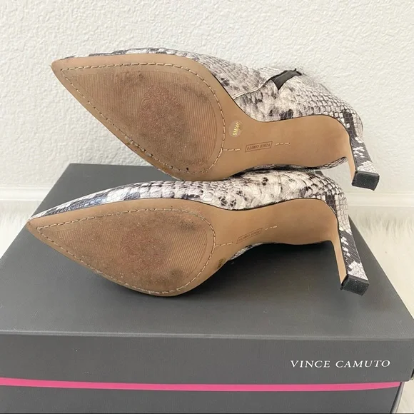 VINCE CAMUTO Glossy Pyton Booties - Picture 4 of 5